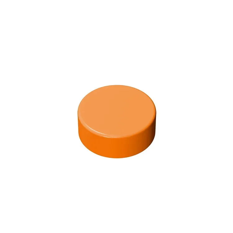 Gobricks GDS-612 Flat Tile 1x1 Round | Compatible Building Block close-up view