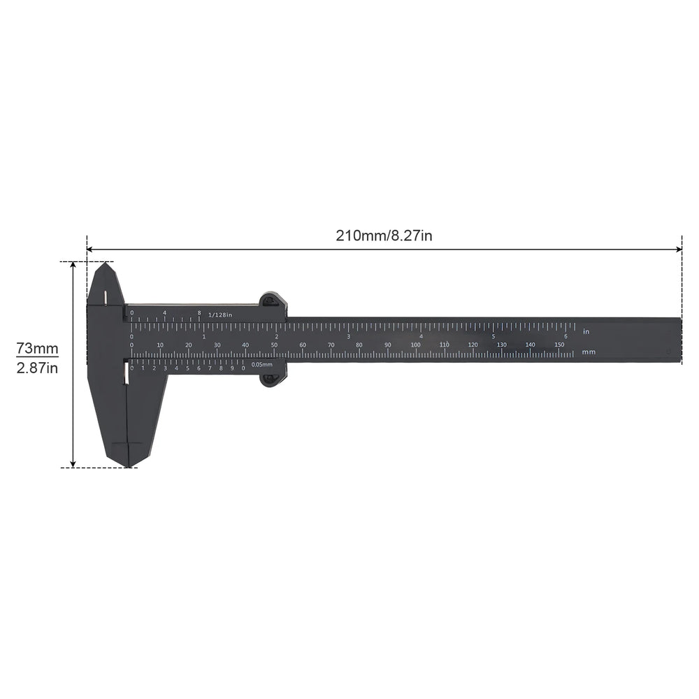 Double Scale Plastic Vernier Caliper 0-150mm | Portable Mini Measuring Tool for Car additional angle
