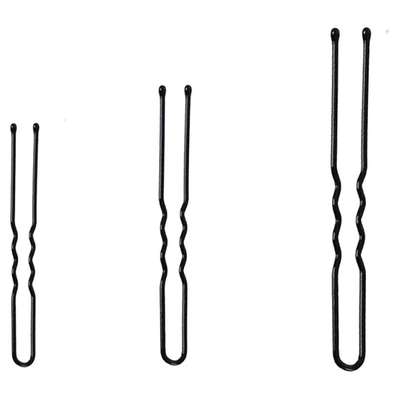 Black U Shaped Hair Pins Strong Hold Metal Bobby Pins Versatile Updo Hair Clip for additional angle
