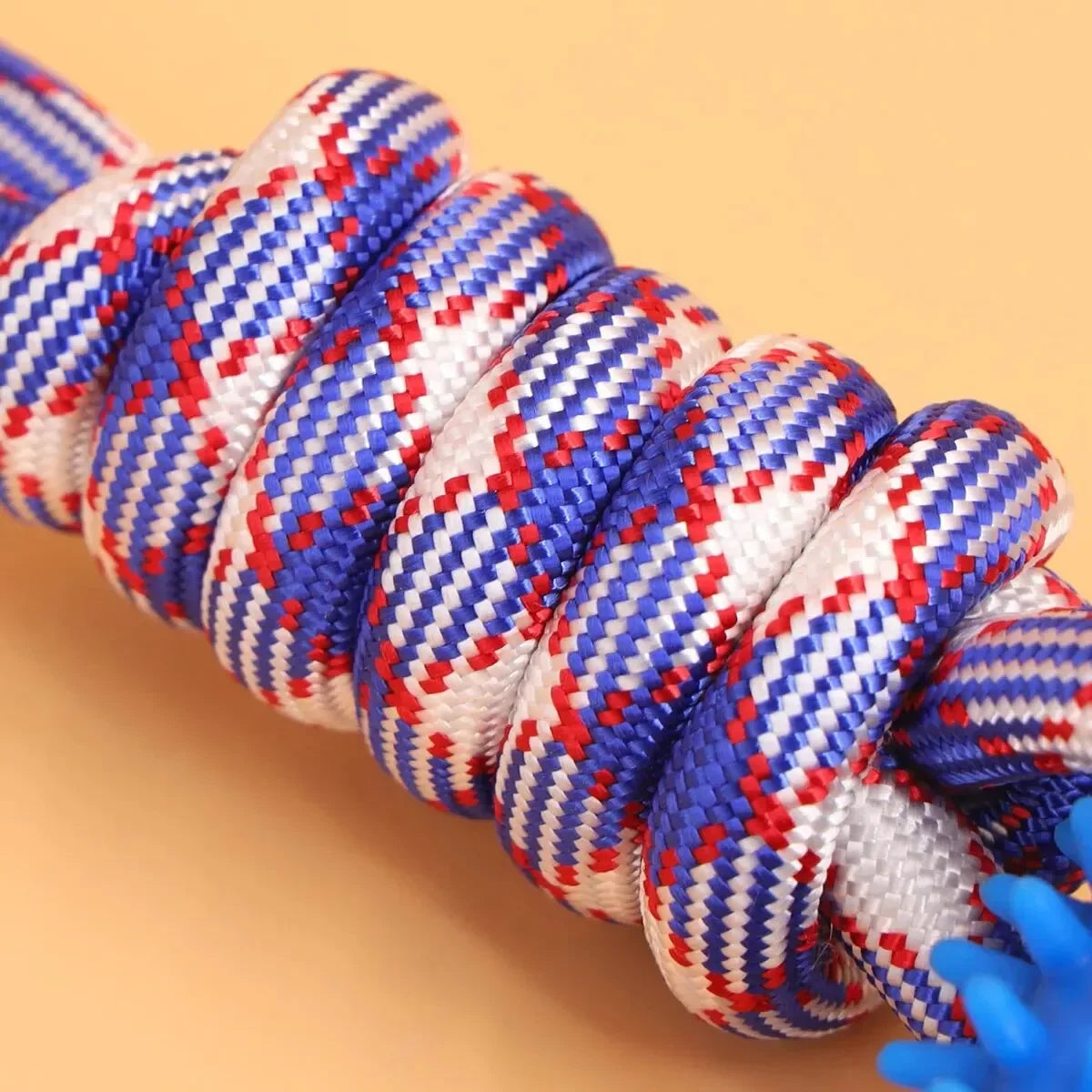 Dog Toys Chew Resistant Nylon Rope Toys Pet Colorful Woven Knot Rubber Toys Dog Sel additional angle