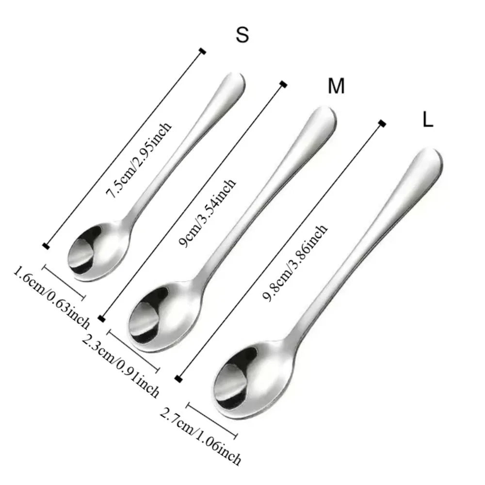 Portable Stainless Steel Tiny Spoon Set | Mini Coffee Spoons for Small Jars additional angle