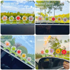Cute Shaking Flower Car Dashboard Ornament, Bobblehead Auto Interior Decoration Universal Car Decor Accessories