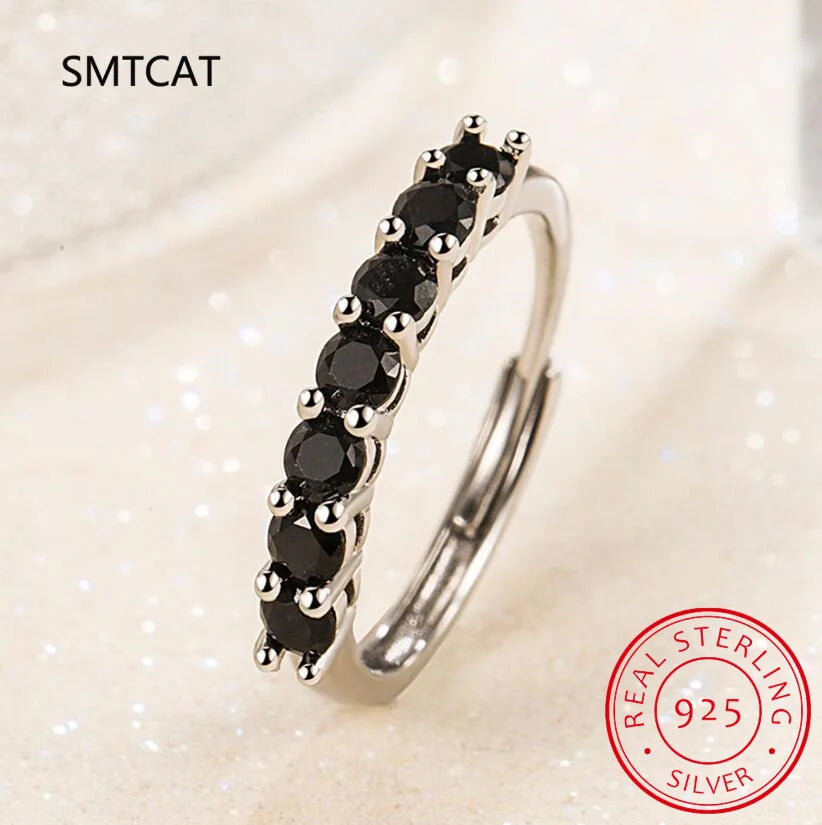White Gold D Color 4mm Moissanite Ring For Women 925 Silver 1.5CT Stone Match Dia Wedd close-up view