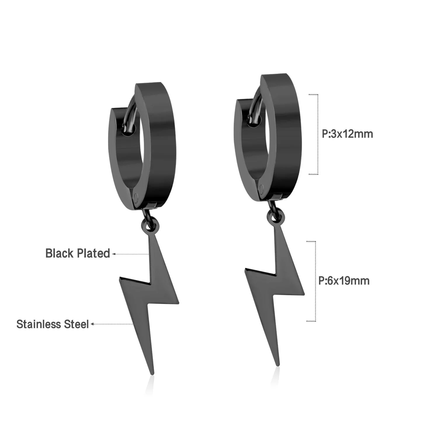 LUXUSTEEL Trendy Cross Women's Stainless Steel Hoop Earrings Colorful Metal Stud Drop Earrings Fashionable Jewelry Gift