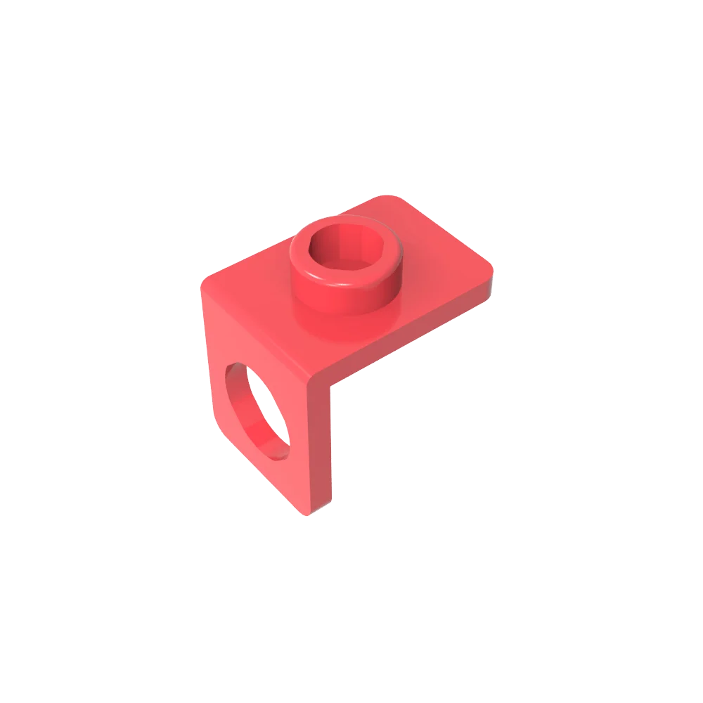 Gobricks GDS-1165 Minifig Neck Bracket with Back Stud | Thin Back Wall Building Block alternate view