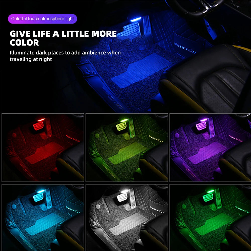 1pc Car LED Light Interior Lighting Atmosphere Lamp for Armrest Box Trunk Switch To additional angle