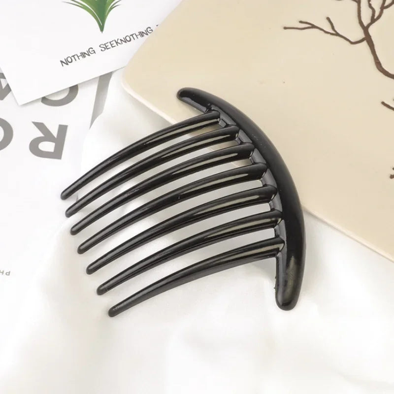 5/7 Teeth Plastic Hair Clip for Women Vintage Hair Combs Magic Comb Hair Clips Korean Styling Tools Creative Headwear Black Gift