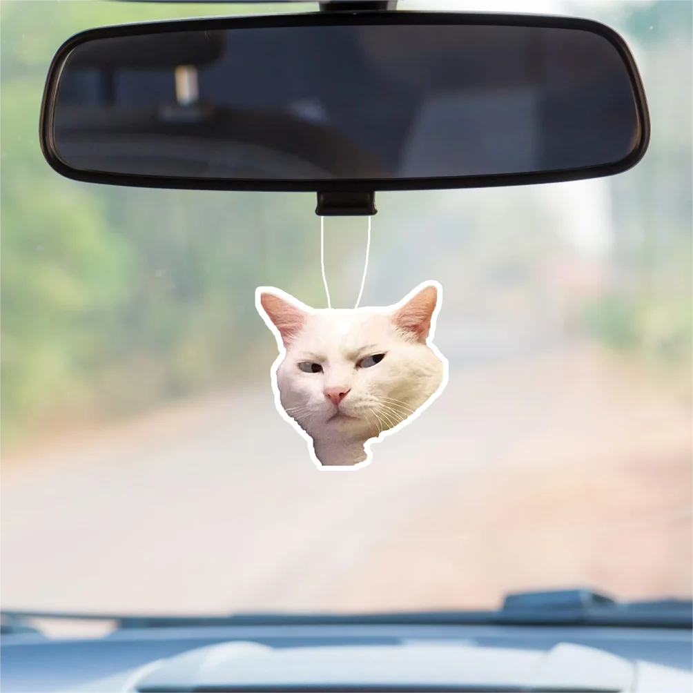 Funny Cat Design Car Rearview Mirror Pendant Aromatherapy Tablet