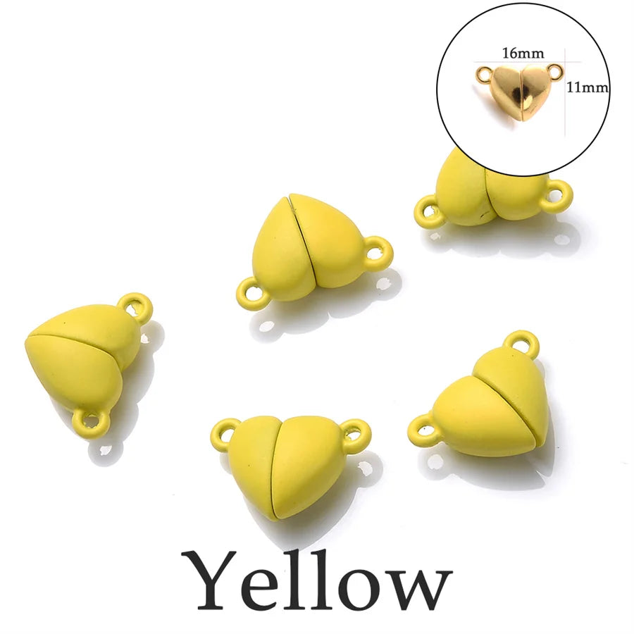 Heart Round Magnetic Clasps Set | DIY Jewelry Connector Charms alternate view