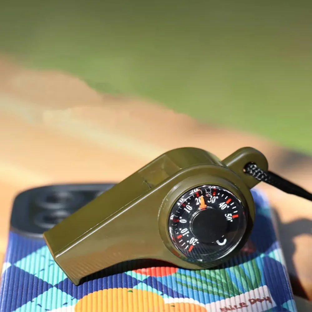 3-in-1 Compass Whistle Thermometer | Portable Outdoor Survival Tool lifestyle view