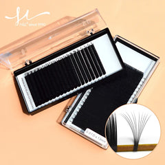 20 Rows Faux Individual Eyelash Extensions | Professional Soft Black Thin Tape Lashes