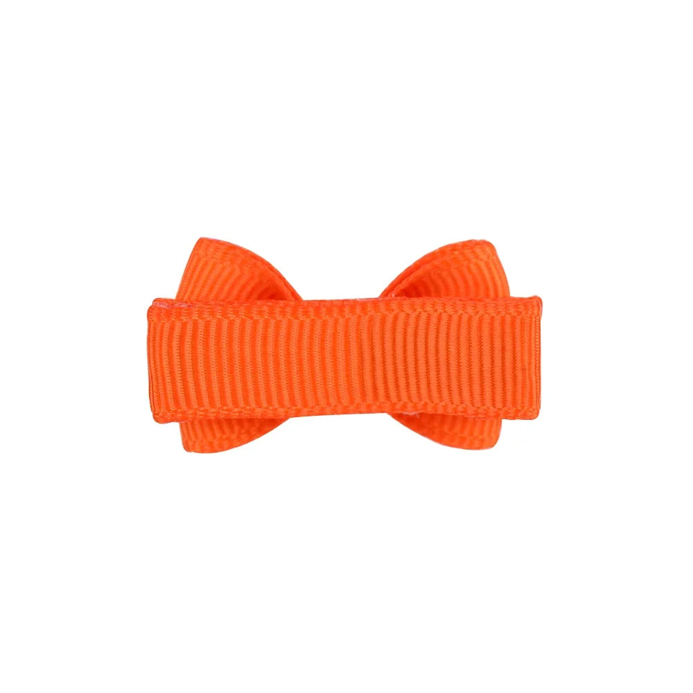Inches Solid Colors Mini Hair Bows Clip close-up view