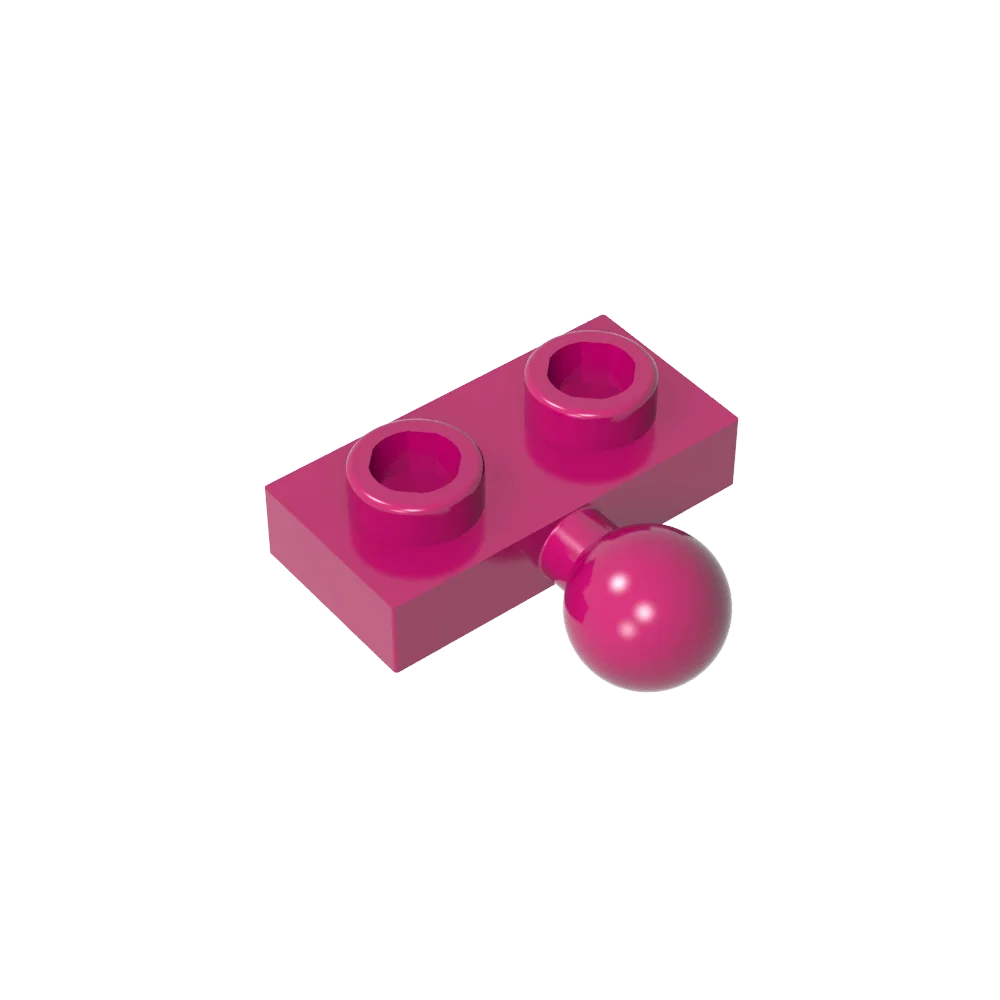 Plate, Modified 1 x 2 with Tow Ball on Side | Gobricks Building Block lifestyle view