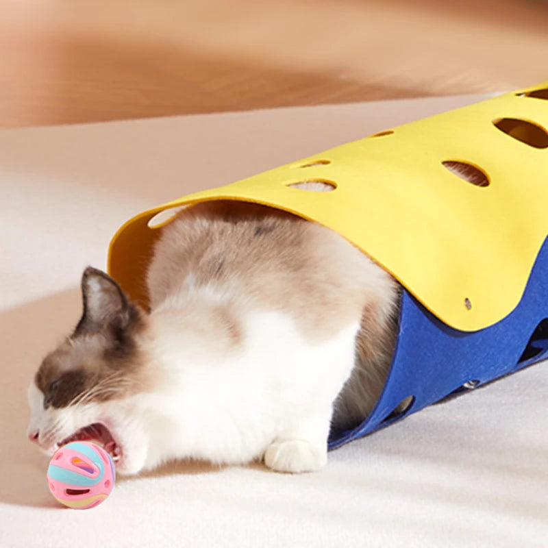 Bell Ball Cat Toys Kitten Colorful Playing Ball Toys Interactive Funny Plastic Cat additional angle