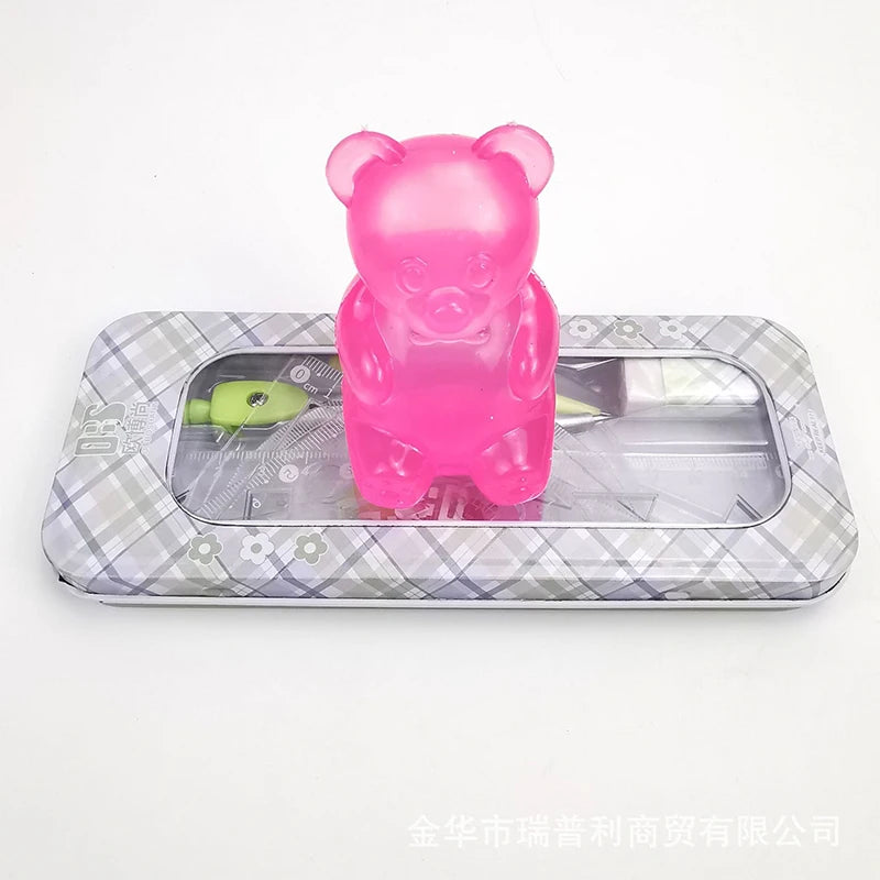 Cute Bear Squishy Toy | Soft TPR Stress Relief Fidget Cube lifestyle view