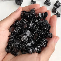 10/60pcs Mini Hair Claw Clips for Women Girls Korean Small Black Transparent Plastic Clips Hairpin Kids Hair Styling Accessories
