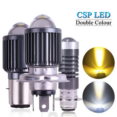 1PCS 10000LM H4 LED Motorcycle Headlight H6 BA20D P15D Led CSP Lens White Yellow Hi Lo Beam Motorbik