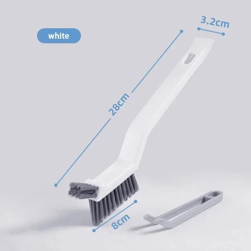 Effective Cleaning Brush for Corners and Gaps - 2-in-1 Multipurpose Bathroom and Floor Tiles Cleaning Brush