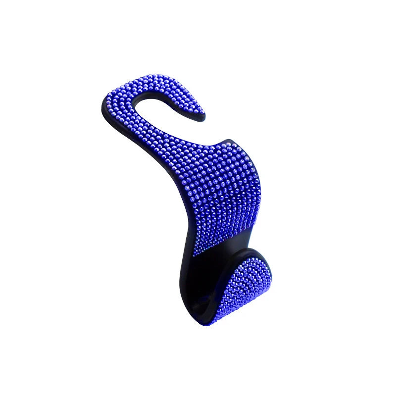 Rhinestone Car Seat Back Hook Bling Diamond Hanger Auto Back Universal Headrest Mount alternate view