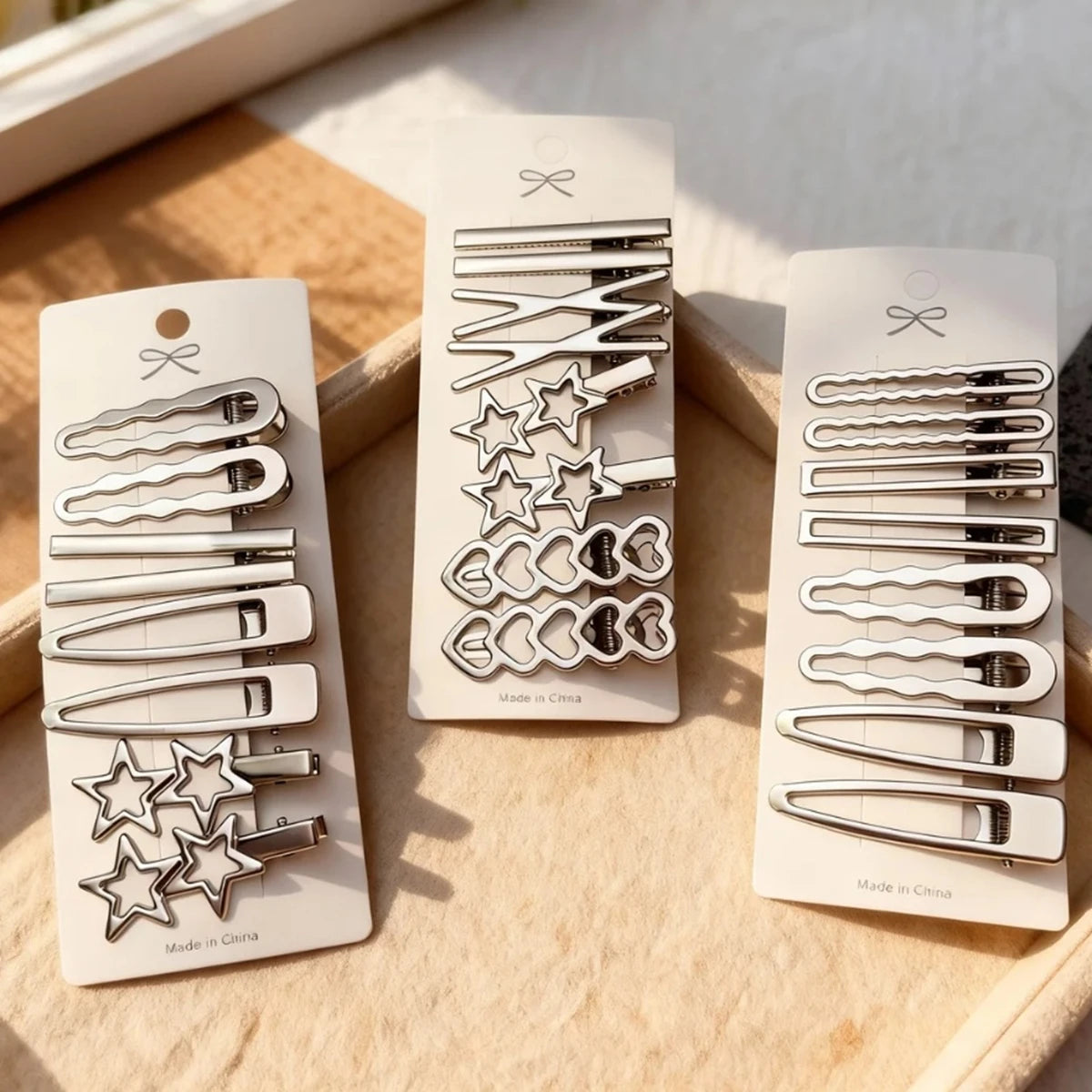 Silver Metal Hair Clips Y2K Duckbill Hairpin