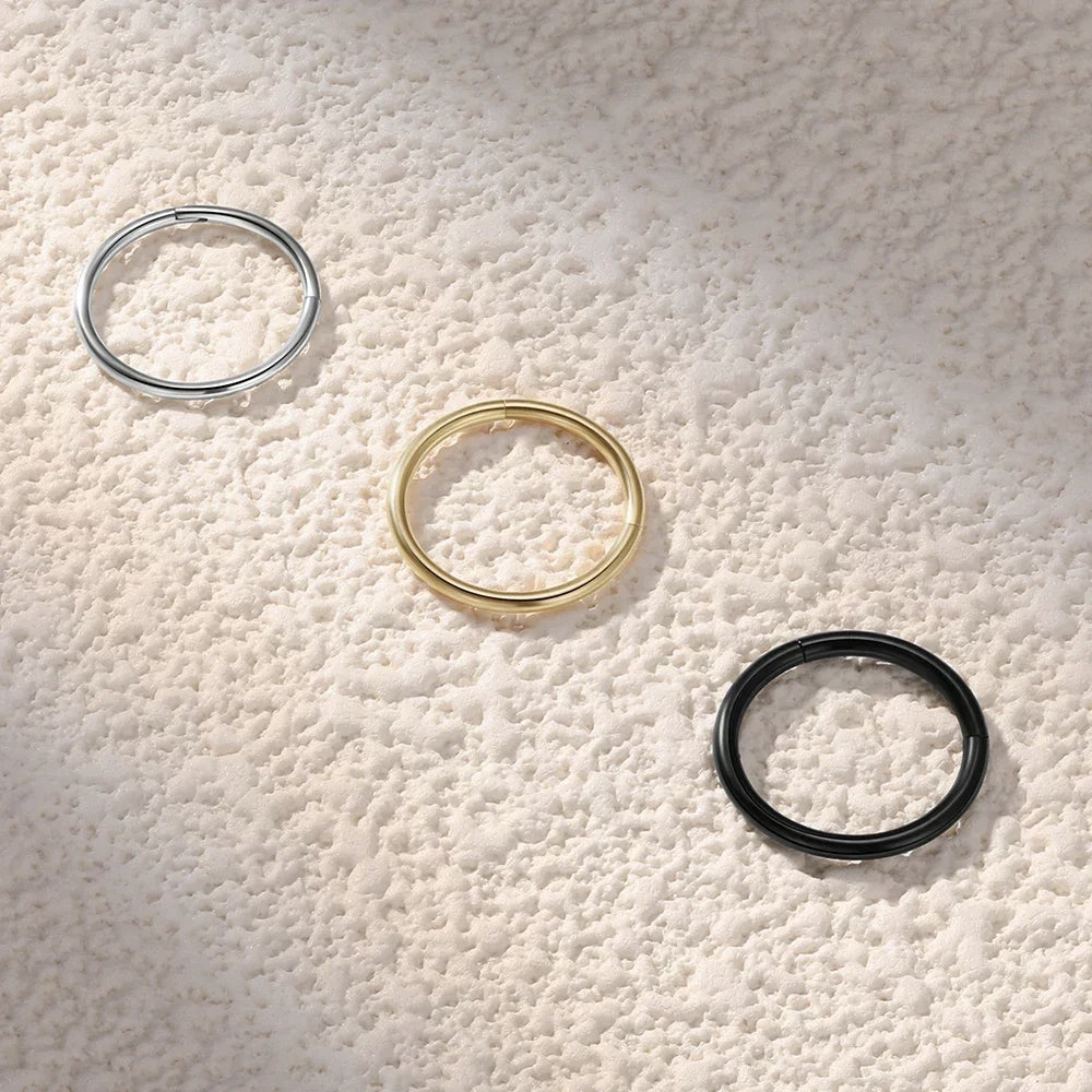2/8PCS 18G 316L Stainless Steel Nose Ring Hoop Earrings for Women Men Septum Helix additional angle