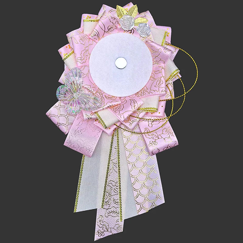 Ribbon Cosplay Ita Bags Rosette Protection Flower Pin Holder Badge Base Accessoriesray I detail view