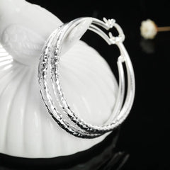 5 cm Sterling Silver Hoop Earrings for Women