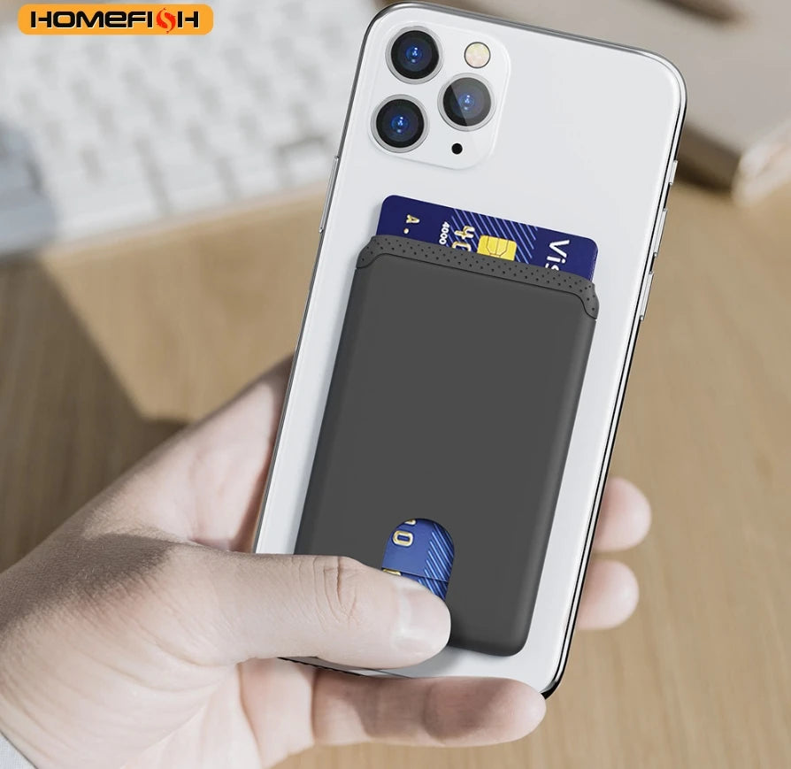 HOMEFISH Phone Holder Sticker Credit Card Holder Adhesive Soft Silicone Mobile Phone Wallet Compatib