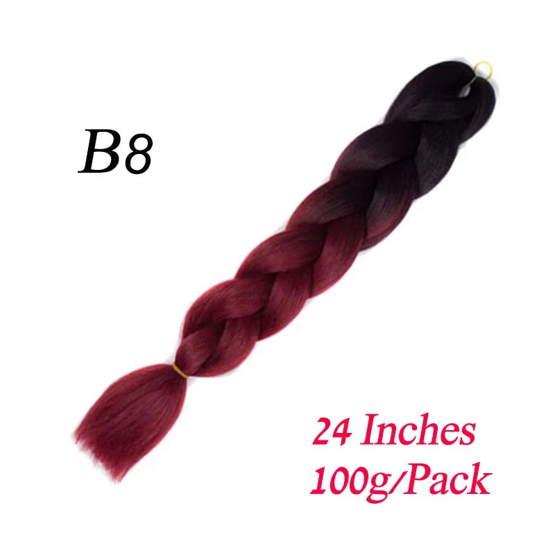 Lihui Pre Stretched Jumbo Braid Hair Extensions 24 inch | Kanekalon Synthetic Hair for African Braids