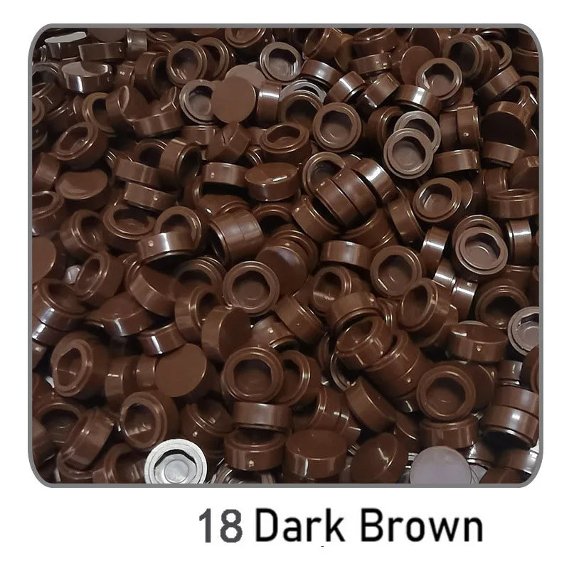 1000Pcs Tile 1x1 Round Building Blocks | 52 Color DIY Educational Creative Toy Set alternate view