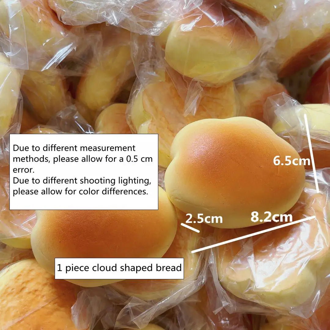 Caramel Cloud Bread Squishy Toy | Slow Rebound Stress Relief Fidget Toy additional angle