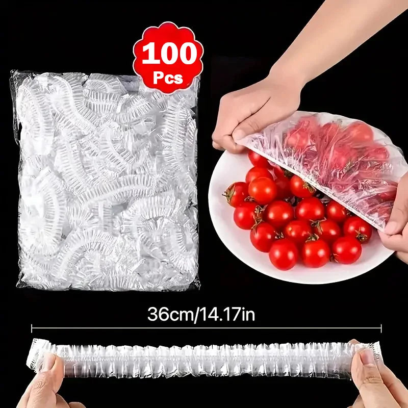 100-Piece Disposable Food Covers