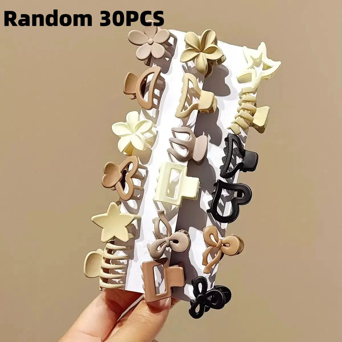 10/20/30Pcs Small Flower Hair Claw Clips for Women Girls Matte Rectange Jaw Clips Semicircle Barrettes for Thin Hair