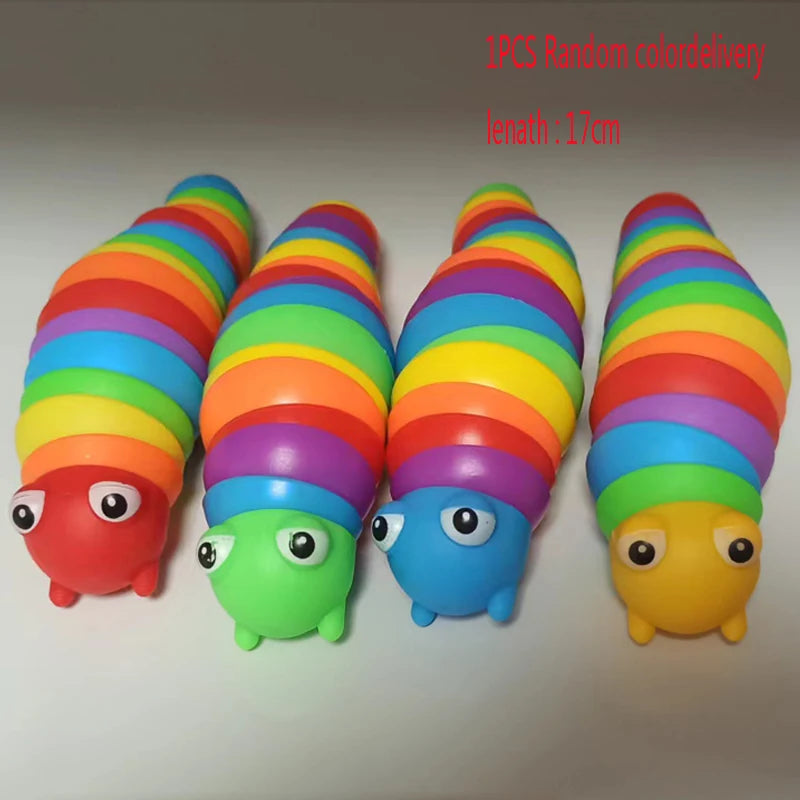 Stress Relief Fidget Slug Toy | Anxiety Sensory Toy for Adults and Kids close-up view
