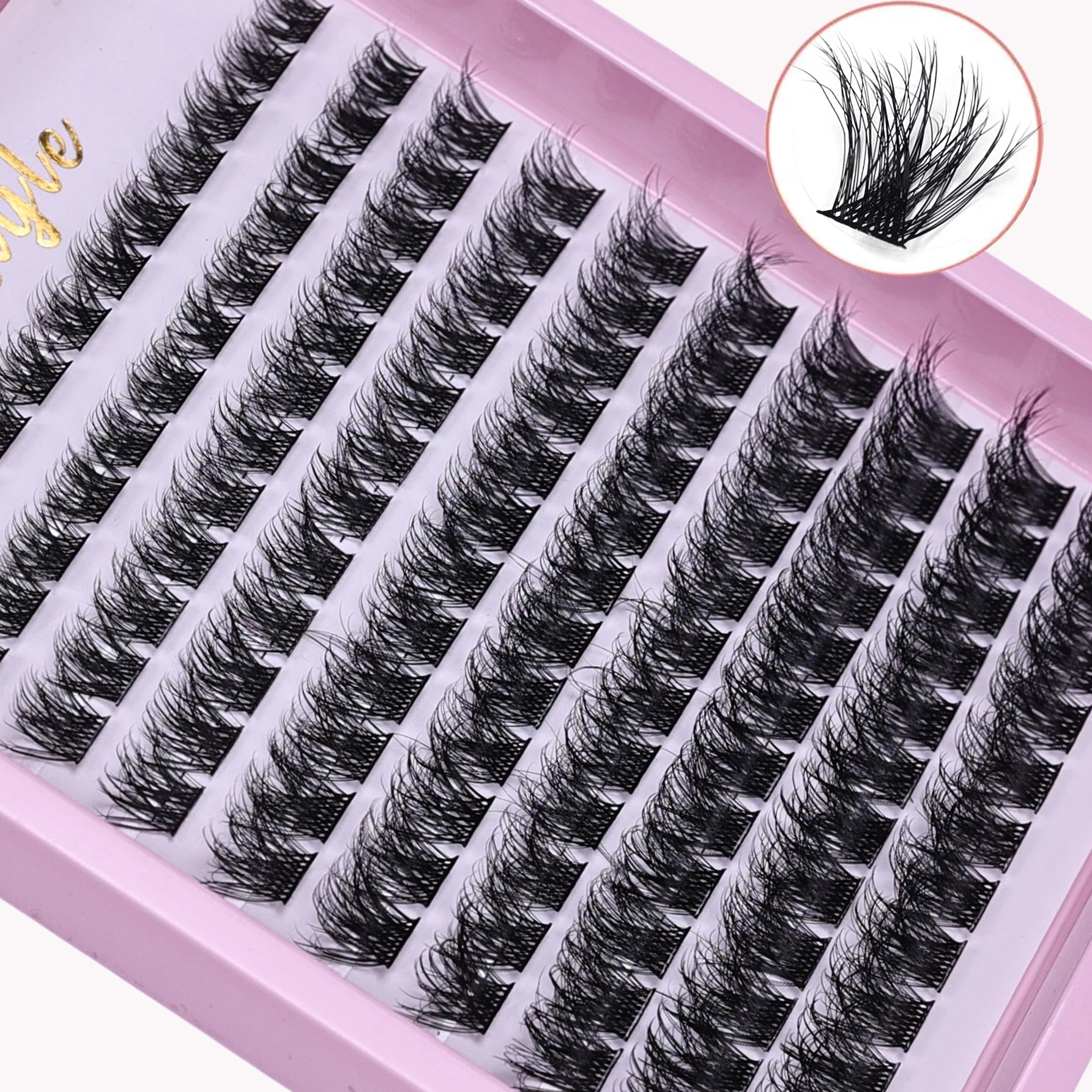 Lash Clusters 120pcs Cluster Lashes 8-16mm Individual Lashes Extensions Natural Look Lashes D Curl Fluffy Cluster DIY Eyelash