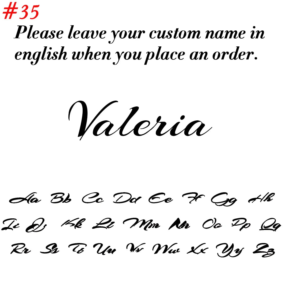 Custom Name Necklace for Women Personalised Cursive Letter Pendant Stainless Steel additional angle