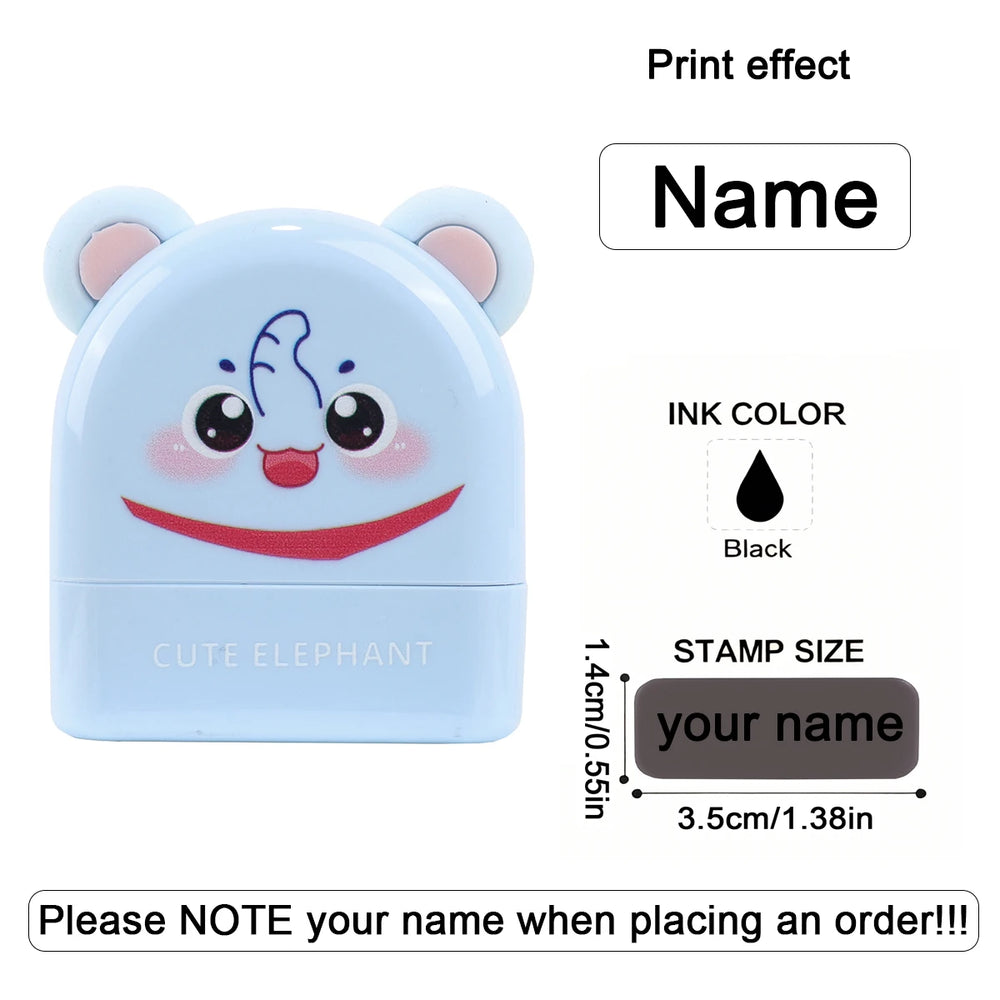 Personalized Animal Name Stamp | Custom Waterproof Clothing Label for Kids detail view