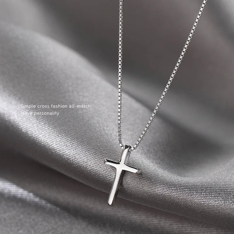 925 Sterling Silver Cross Necklace | Elegant Women's Pendant Jewelry alternate view