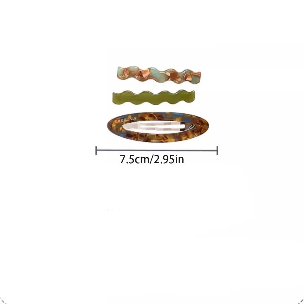 Creative Alloy Acetate Hairpin Set Duckbill Clip Barrettes Cute Hair Clip Korean St additional angle