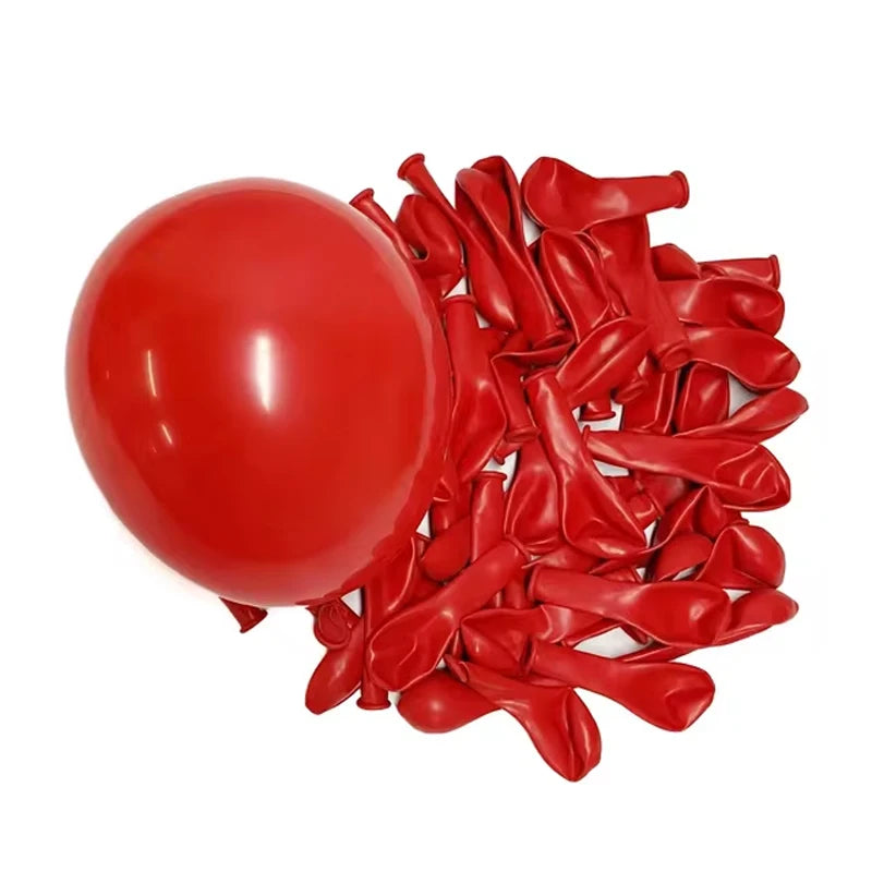 30 Pcs Multicolor Latex Balloons for Birthday Party Decorations | Red Orange Yellow Bl close-up view