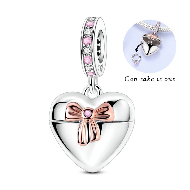 New 925 Sterling Silver Openable Charm Beads Matryoshka Mummy Easter Egg Whale Pendan lifestyle view
