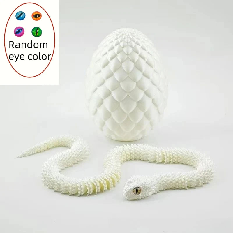3D Printed Snake with Egg Joint Mobility Simulate Snake Ornament Desktop Home Animal alternate view