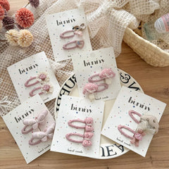 2Pcs/set Kids Kawaii Love Butterfly BB Clips Cute Pink Hair Clips Girls Barrettes Hairpi detail view