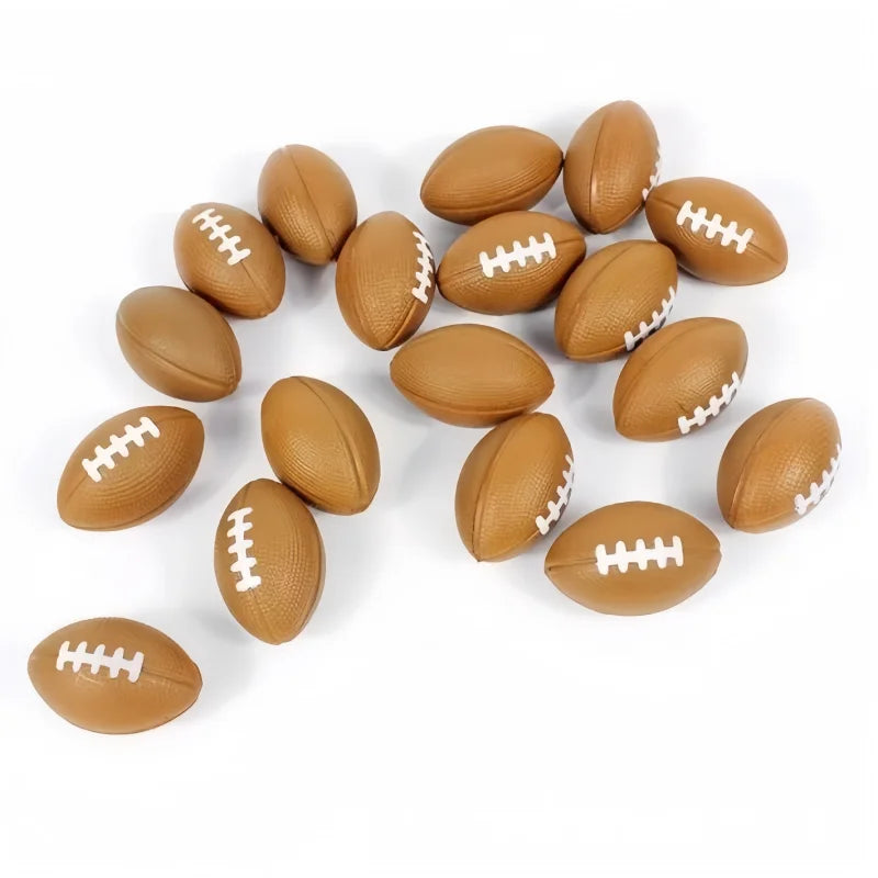 6pcs Mini PU Rugby Party Toy mini foam squeeze sports ball to Relieve Stress Anxiety Sch detail view