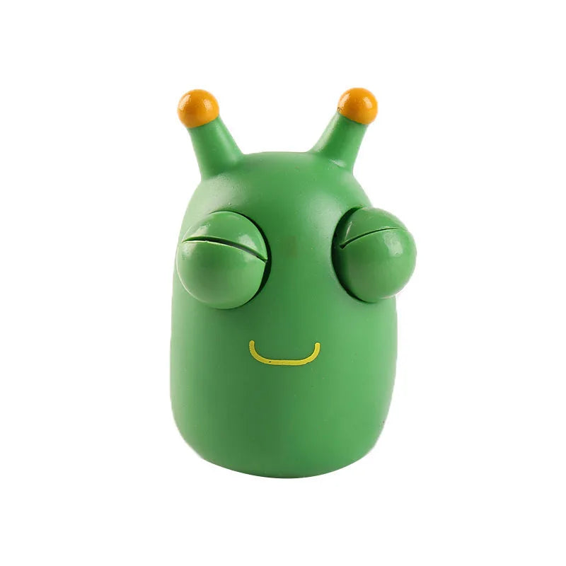 Creative Funny Eyeball Burst Squeeze Toy Green Eye Caterpillar Pinch Toys Adult Kids alternate view