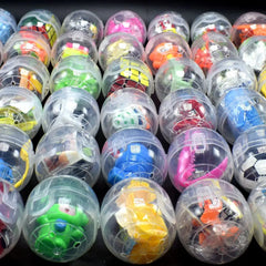 6pcs Gacha Mixed Doll Toy Ball Transparent Capsule Surprise Egg Model Puppets Toys fo alternate view