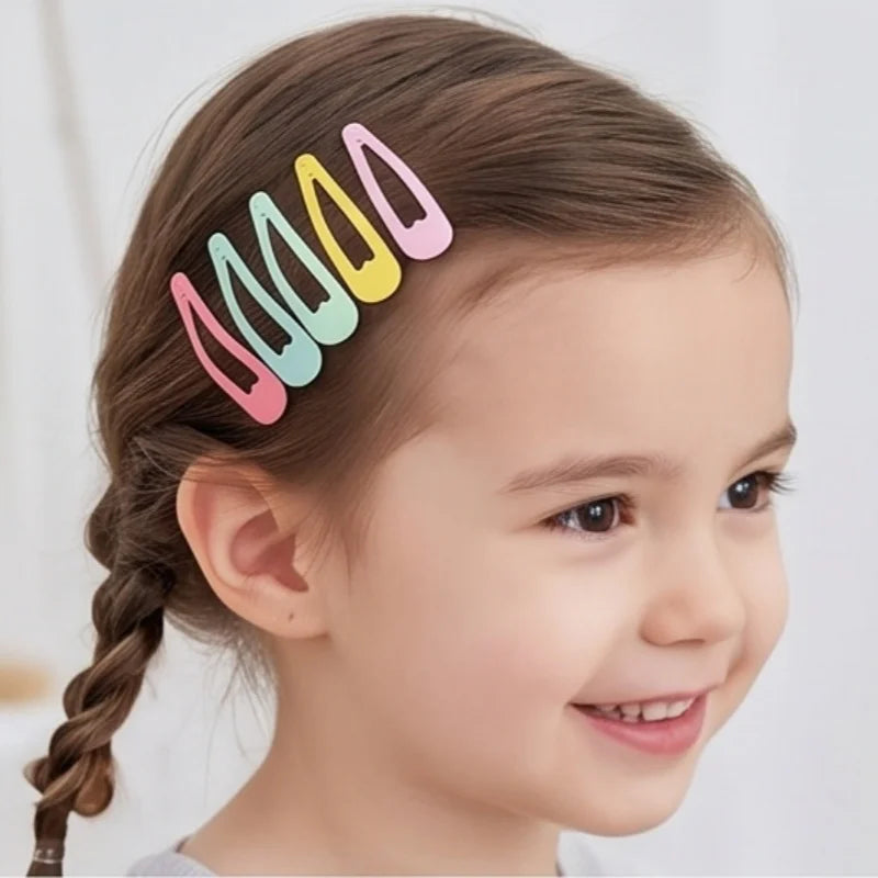40Pcs Light Colorful Dripping Paint Water Drop BB Hair Clips Cute Princess Korean Hair B detail view