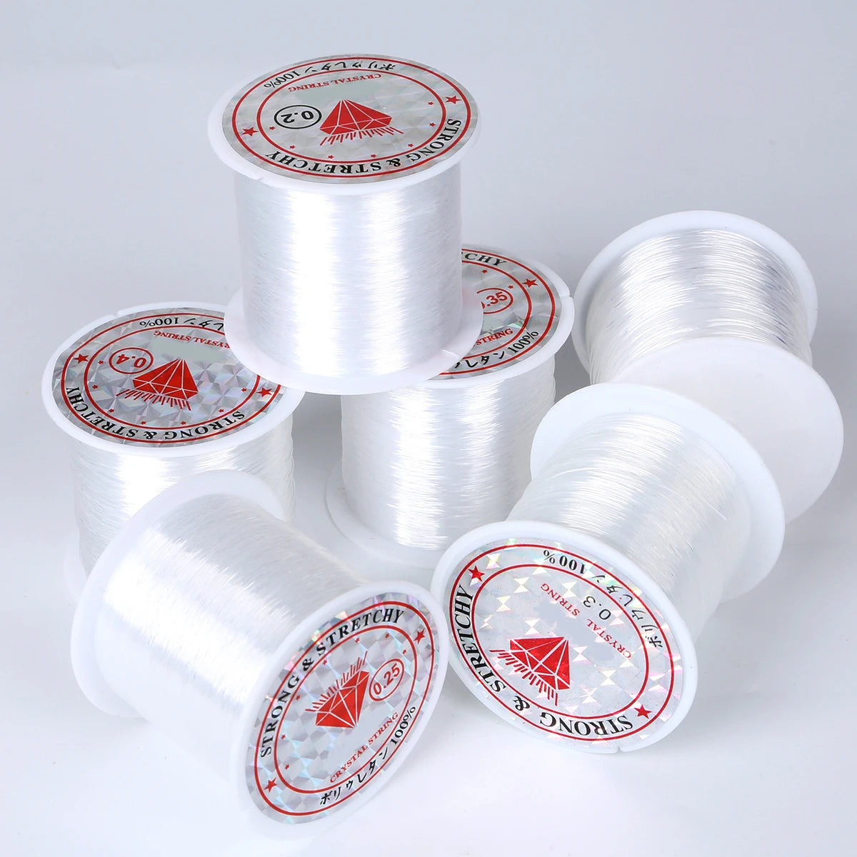 0.2/0.25/0.3/0.35/0.4/0.45/0.5/0.6mm 1 Roll Fish Line Wire Clear Non-stretch Strong Nylon String Bea