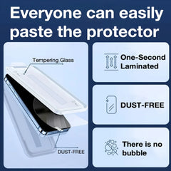 2pcs HD Tempered Glass Screen Protector for iPhone 17 16Pro Max 15 14 11 12 13 mini 12 11 X Scratch-Proof Dust-Free Installation