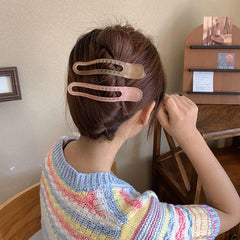 New Acrylic Matte Duckbill Hair Claws Barrettes Bow Solid Color Hair Clips Hair Acces alternate view